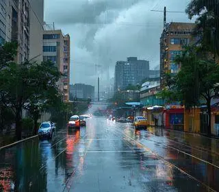 chuva em Suzano