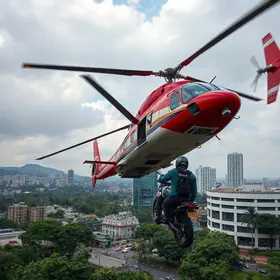 acidente de motociclista em Suzano